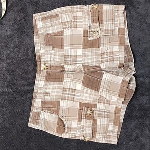 Patchwork Colorblock/Striped Comfy Summer Shorts w/Button Front Pockets *Sz 10*